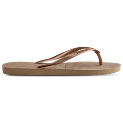Women's - Havaianas Slim Sandals   - Gold/Gold