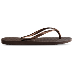 Women's - Havaianas Slim Sandals   - Brown/Brown