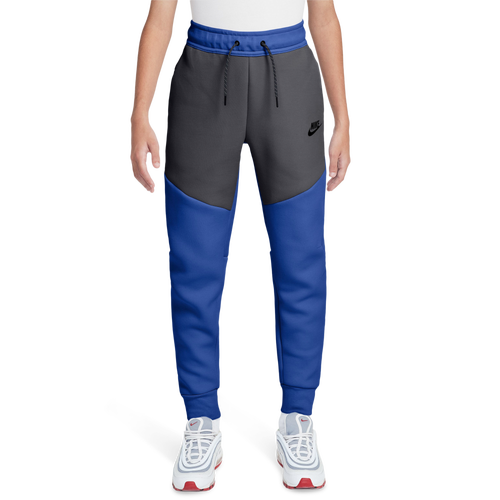 BOYS - Nike Tech Fleece Pants - Smoke Gray/Game Royal Anthracite