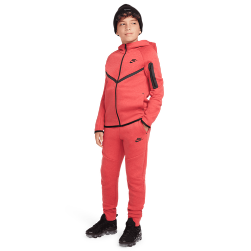 Red nike tech tracksuit online