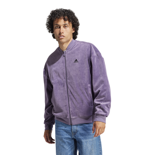 

adidas Mens adidas Embossed Reversible Jacket - Mens Shadow Violet Size M