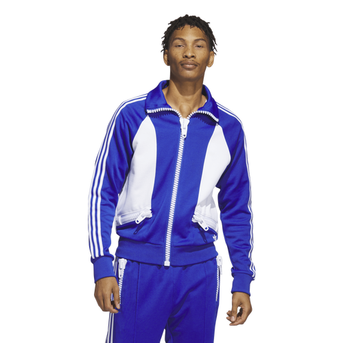 

adidas Mens adidas x Jeremy Scott Big Zip Jacket - Mens Bold Blue/White Size XL