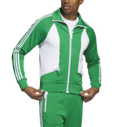 

adidas Mens adidas x Jeremy Scott Big Zip Jacket - Mens Green/White Size M