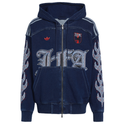 Men's - adidas Japan Federation Hoodie - Indigo Denim/Black/Red