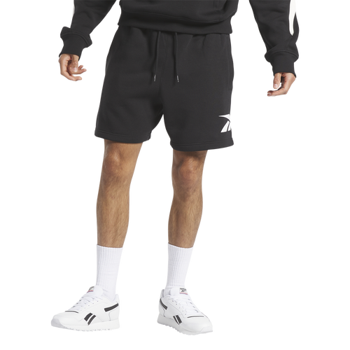 

Reebok Mens Reebok Classic Leather Shorts - Mens Black/Chalk Size M