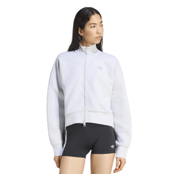 Women's - adidas Spacer Track Top - Light Grey Heather/Reflective Silver/Grey
