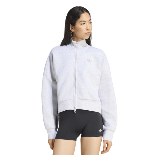 WOMENS - adidas Spacer Track Top - Light Grey Heather/Reflective Silver