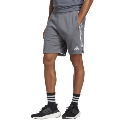 

adidas Mens adidas Tiro 23 Fleece Shorts - Mens Grey/White Size L