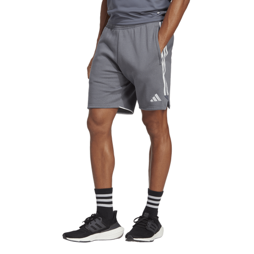 

adidas Mens adidas Tiro 23 Fleece Shorts - Mens Grey/White Size M