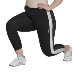 Women's - adidas Plus Sized Training Trefoil Tights - Black