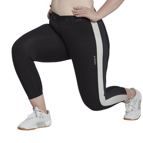 

adidas Womens adidas Plus Sized Training Trefoil Tights - Womens Black Size 3X
