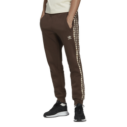 Men's - adidas Originals 3-Stripes Fleece Pants - Brown