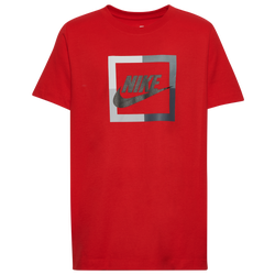 Boys' Grade School - Nike Open Block Futura T-Shirt - Red/Red