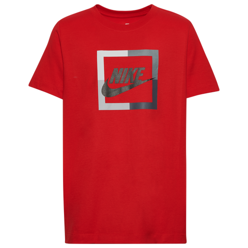 Nike Boys   Open Block Futura T-shirt In Red/red