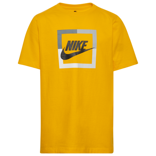 Nike Boys   Open Block Futura T-shirt In Multi/university Gold