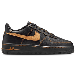 Boys' Grade School - Nike Air Force 1 Colors - Black/Desert Orche