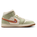Jordan AJ 1 Mid SE - Jordan Pearl White/Olive Aura Lawn