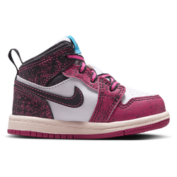Girls' Toddler - Jordan 1 Mid SE Fem - Pink/White/Black