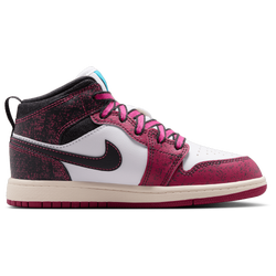 Girls' Preschool - Jordan 1 Mid SE Fem - Pink/White/Black