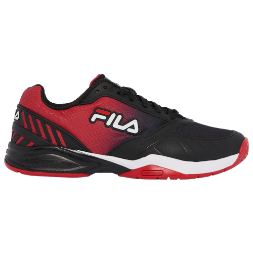 

Fila Mens Fila Volley Zone - Mens Tennis Shoes Black/White/Red Size 10.0