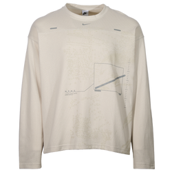 Men's - Nike Street Vision Long Sleeve Mesh Top - Light Bone/Black
