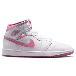 Women's - Jordan Air Jordan 1 Mid SE - White/Desert Berry