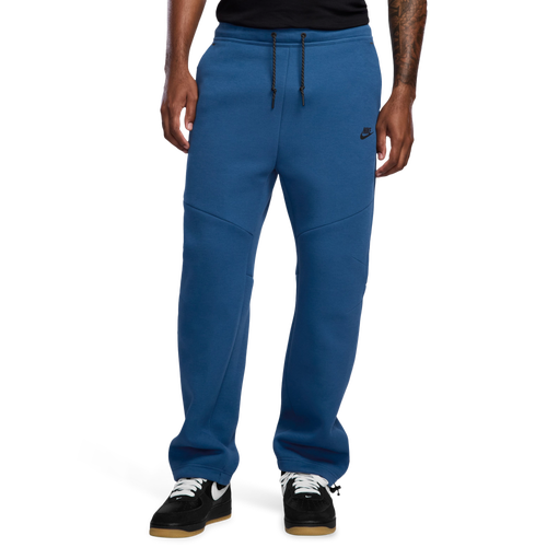MENS - Nike Tech Fleece Open Hem Pants - Blue/Black