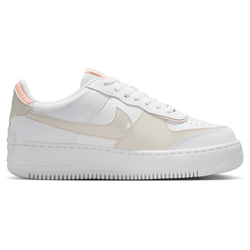 Women's - Nike Air Force 1 Shadow - White/Lt Orewood Brown/Washed Coral