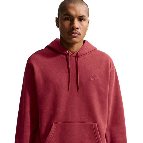 MENS - Nike CWash Club Basketball Hoodie - Red