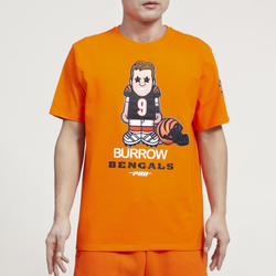 Men's - Pro Standard Bengals Burrow Avatar T-Shirt - Orange/Orange