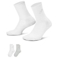 Nike Roll Down Socks 2 Pack - Nike White/Gray