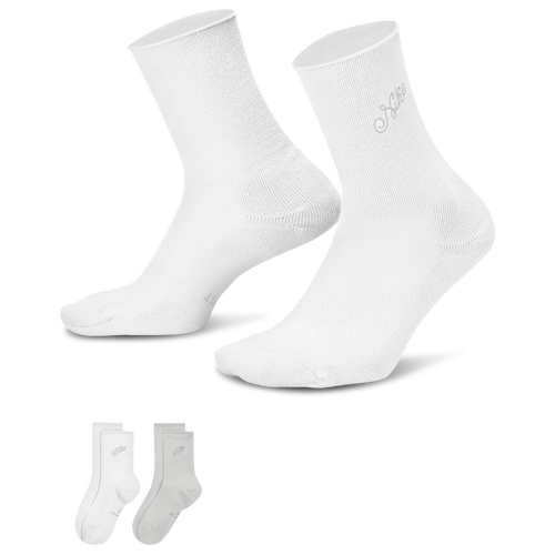  - Nike Roll Down Socks 2 Pack - White/Gray