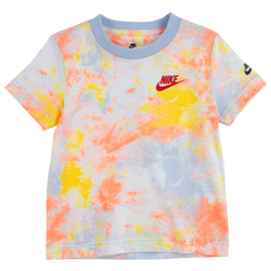 Boys' Toddler - Nike Sky Dye All Over Print T-Shirt - White/Orange