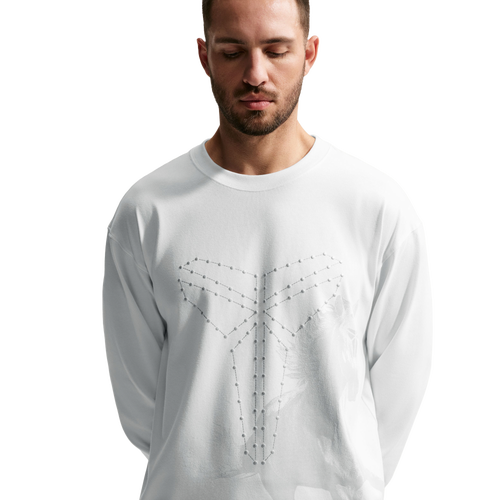 Nike Mens  Kobe Dri-fit M90 Long Sleeve T-shirt In White