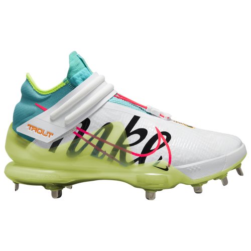 Nike Force Zoom Trout 7 - Men's Metal Cleats Shoes - White / Black / Turbo Green - CI3134-107