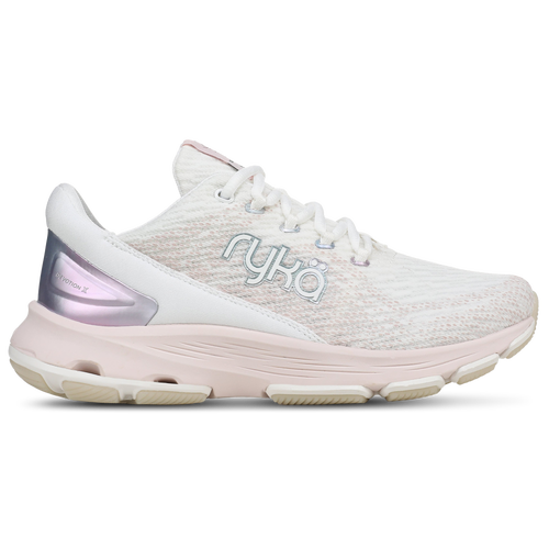 Ryka Women's Devotion X Lace Up Walking Sneakers - White/Pink Mesh Fabric