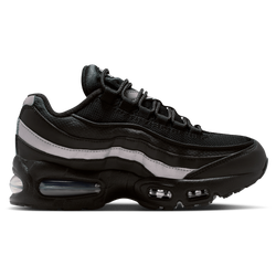 Girls' Grade School - Nike Air Max 95 - Black/Metallic Silver/White