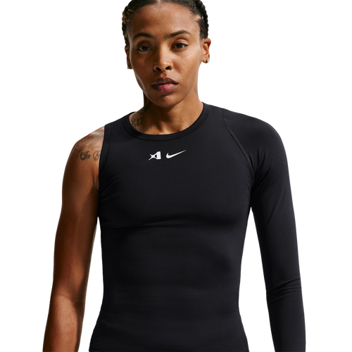  - Nike A'Ja Dri-FIT A'Symmetric Long Sleeve Top - White/Black