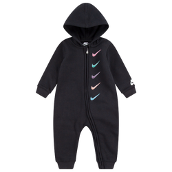 Girls' Infant - Nike Hooded Coverall - Black/White
