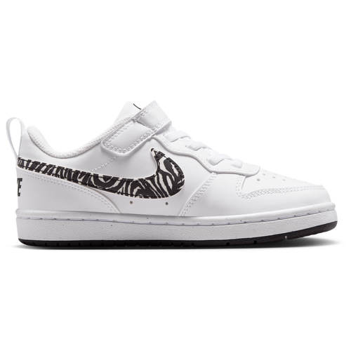 Nike Boys Court Borough PRT - Preschool Running Shoes - White / Black
