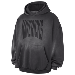 Men's - Nike Mavericks Wash Hoodie - Gray