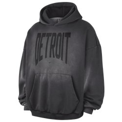 Men's - Nike Pistons Wash Hoodie - Gray