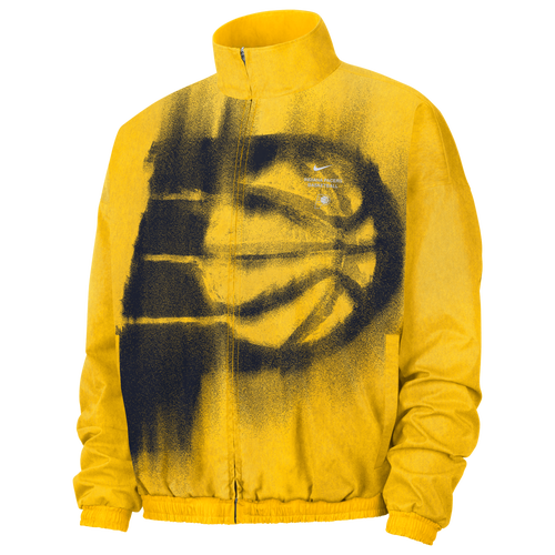 MENS - Nike NBA Dri-FIT GM Woven Loud Jacket - Amarillo/College Navy White
