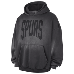 Men's - Nike Spurs Wash Hoodie - Gray