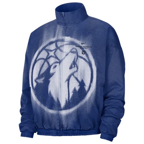 MENS - Nike NBA Dri-FIT GM Woven Loud Jacket - White/Rush Blue