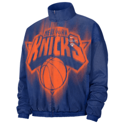 Men's - Nike NBA Dri-FIT GM Woven Loud Jacket - Brilliant Ornge/White/Rush Blue