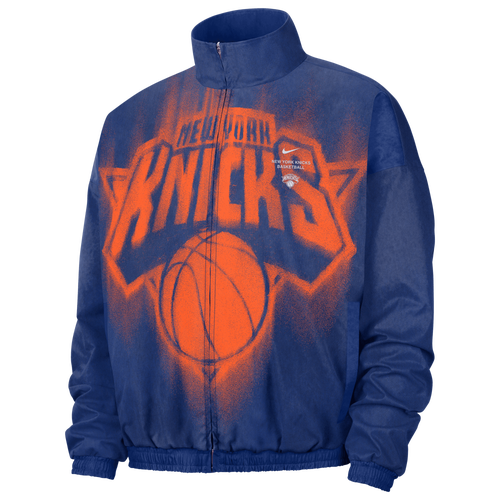 MENS - Nike NBA Dri-FIT GM Woven Loud Jacket - Brilliant Ornge/White Rush Blue