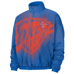 Men's - Nike NBA Dri-FIT GM Woven Loud Jacket - Signal Blue/Team Orange/White