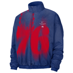 Men's - Nike NBA Dri-FIT GM Woven Loud Jacket - Rush Blue/White/University Red