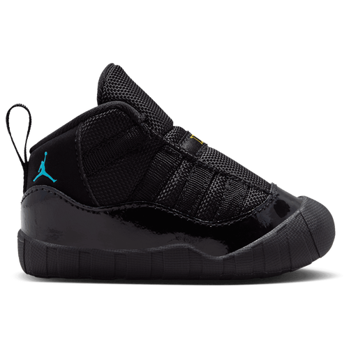 BOYS - Jordan Retro 11 Crib Bootie - Black/Gamma Blue Varsity Maize